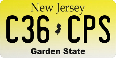 NJ license plate C36CPS