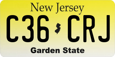 NJ license plate C36CRJ