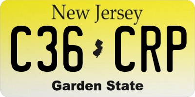 NJ license plate C36CRP