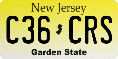 NJ license plate C36CRS