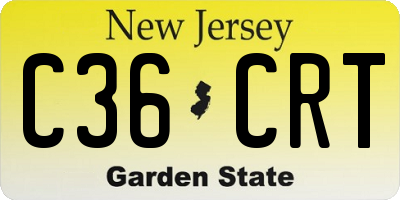 NJ license plate C36CRT