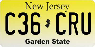 NJ license plate C36CRU