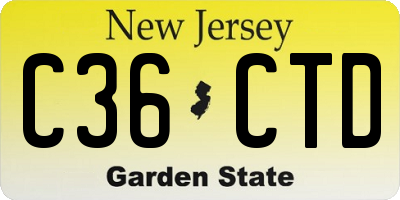 NJ license plate C36CTD