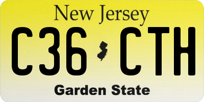 NJ license plate C36CTH