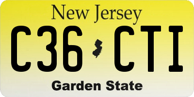 NJ license plate C36CTI