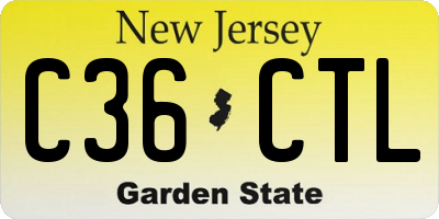 NJ license plate C36CTL