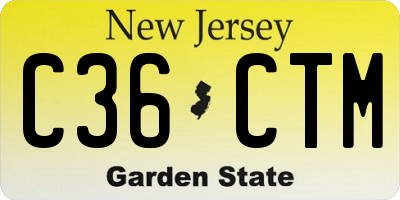NJ license plate C36CTM
