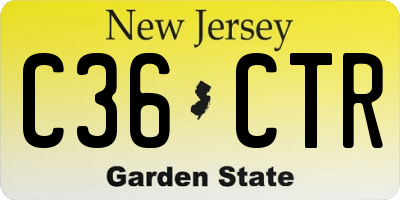NJ license plate C36CTR