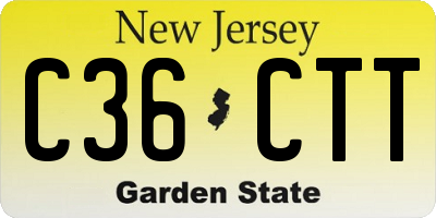 NJ license plate C36CTT