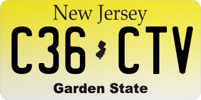 NJ license plate C36CTV