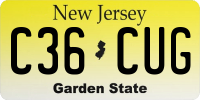 NJ license plate C36CUG