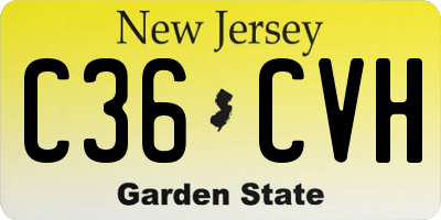 NJ license plate C36CVH