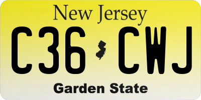 NJ license plate C36CWJ