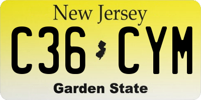 NJ license plate C36CYM