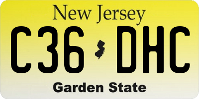 NJ license plate C36DHC
