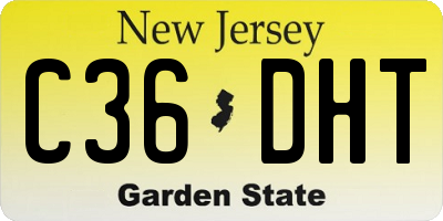 NJ license plate C36DHT