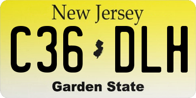 NJ license plate C36DLH