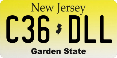 NJ license plate C36DLL