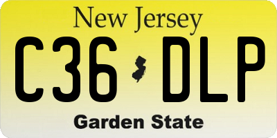 NJ license plate C36DLP