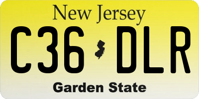 NJ license plate C36DLR