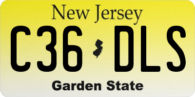 NJ license plate C36DLS