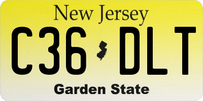 NJ license plate C36DLT