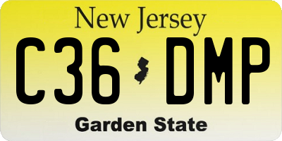 NJ license plate C36DMP