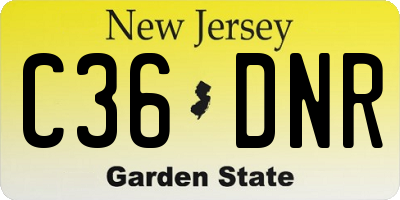NJ license plate C36DNR