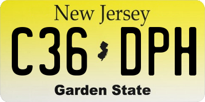 NJ license plate C36DPH