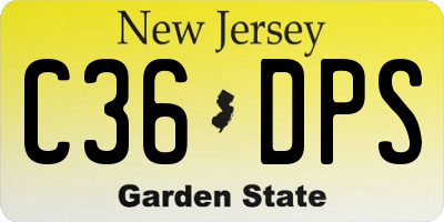 NJ license plate C36DPS