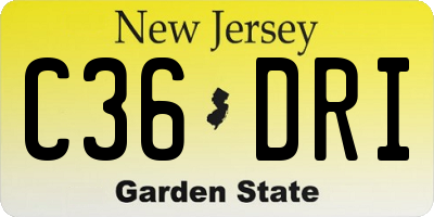 NJ license plate C36DRI