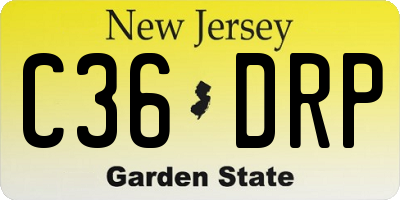 NJ license plate C36DRP