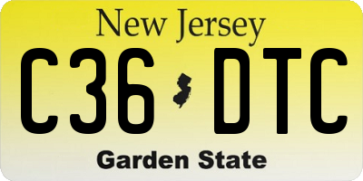 NJ license plate C36DTC