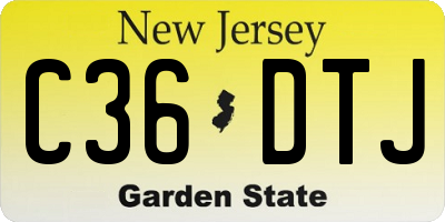 NJ license plate C36DTJ