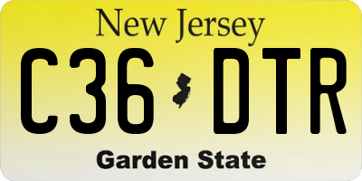 NJ license plate C36DTR