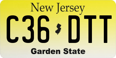 NJ license plate C36DTT