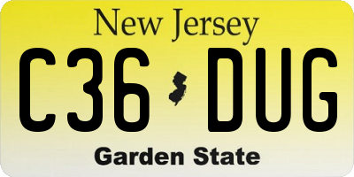 NJ license plate C36DUG