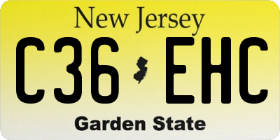 NJ license plate C36EHC