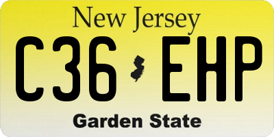 NJ license plate C36EHP