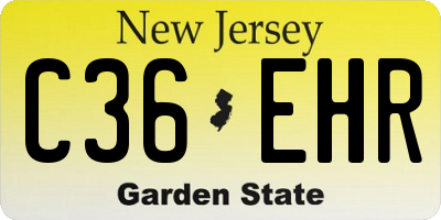NJ license plate C36EHR
