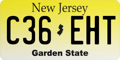 NJ license plate C36EHT