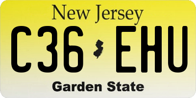 NJ license plate C36EHU