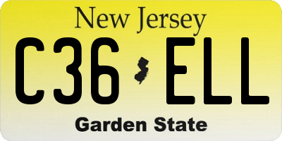 NJ license plate C36ELL
