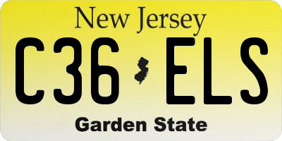 NJ license plate C36ELS