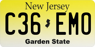 NJ license plate C36EMO