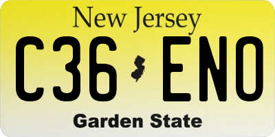 NJ license plate C36ENO