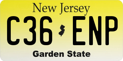 NJ license plate C36ENP