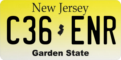 NJ license plate C36ENR