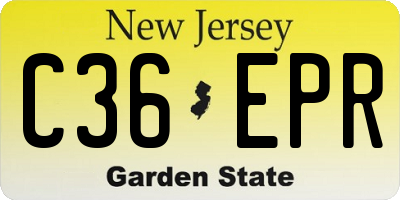 NJ license plate C36EPR