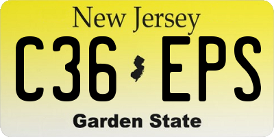 NJ license plate C36EPS